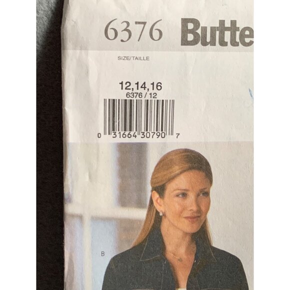 Butterick Misses Jacket Sewing Pattern sz 12-16 6376 - uncut - Picture 2 of 4